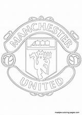 Manchester United Coloring Pages Logo Soccer Logos Football Colouring Club Chelsea Printable Print Color Real Maatjes Madrid Man Utd Cake sketch template