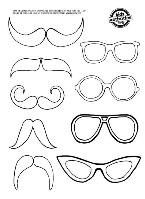 eye glass templates printable glasses template