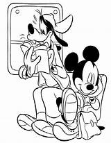 Goofy Cartoon Mickey Library Clipart Colorear Para sketch template