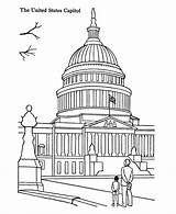 Coloring Building Buildings Capitol Pages Usa Printables States United History Colouring Sheets Book Kids Printable Print Adult Historic Drawing Famous sketch template