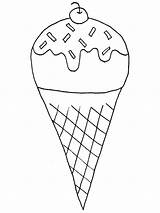 Ice Cream Coloring Cone Icecream Waffle Pencil Sundae Everybody Snow Drawing Printable Sheet Getcolorings Getdrawings Bowl sketch template