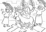 Jerusalem Coloring Pages Jesus Entry Into Palm Sunday Getdrawings sketch template