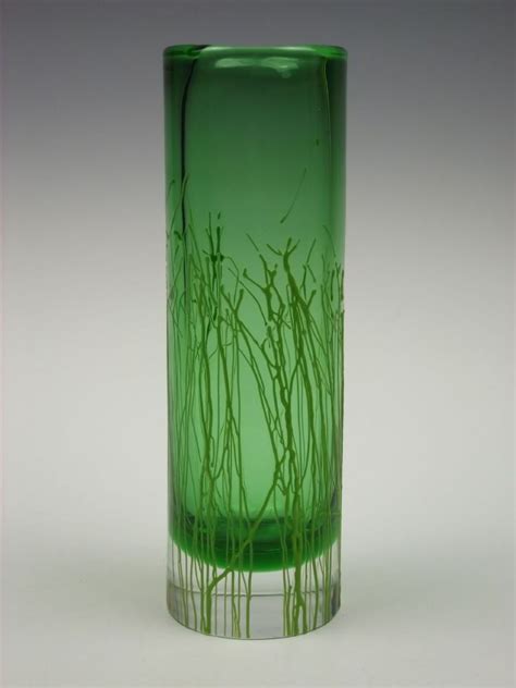 Beranek Glass Glass Art Of Glass Green Glass Vase