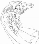 Elric Fullmetal Alchemist Lineart sketch template