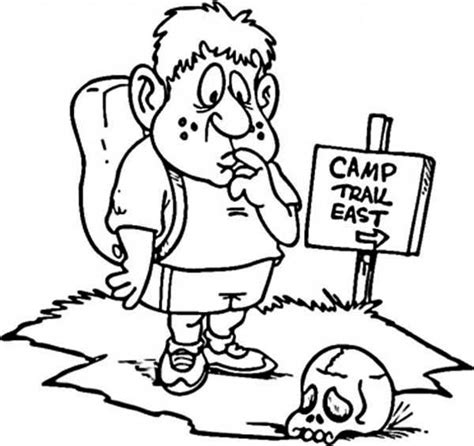 summer camp finding summer camp place coloring page coloring books