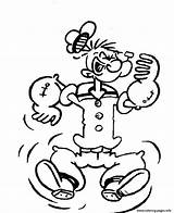 Popeye Coloring Pages Printable Popular Strong Print sketch template