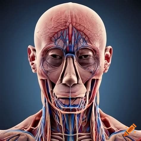 illustration  human anatomy  craiyon
