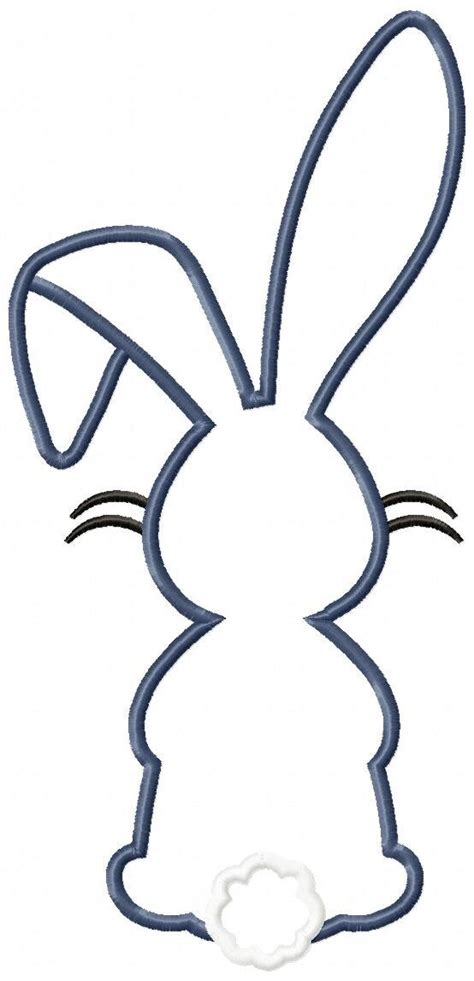 easter bunny silhouette collection machine embroidery design etsy