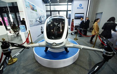 drone taxi debuts  world internet conference expo  china