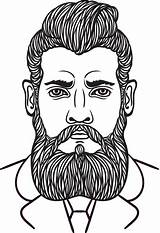 Beards Hipsters Tough Groomed sketch template