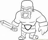 Coloring Barbarian Clash Clans Coloringpages101 Pages Color sketch template