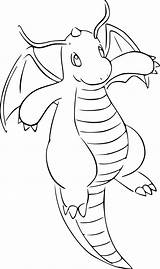 Dragonite Coloring Pages Pokemon Printable Print Getdrawings Getcolorings Color Comments sketch template