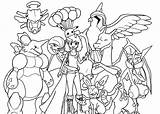 Pokemon Coloring Coloriage Pages Kids Anime Color Ex Printable Imprimer Dessin Colorier Print Legendary Cartoon Team Simple Gratuit Dessins Lineart sketch template