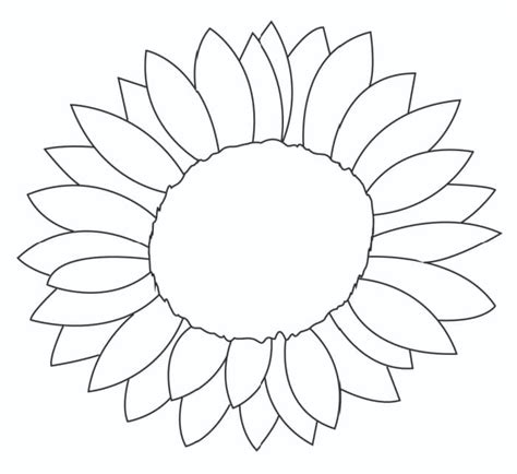 sunflower template  printable printable templates