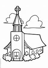 Iglesias Igrejas Kirchen Chiese Malvorlagen Edificios Drucken Stampa Coloringpages24 sketch template