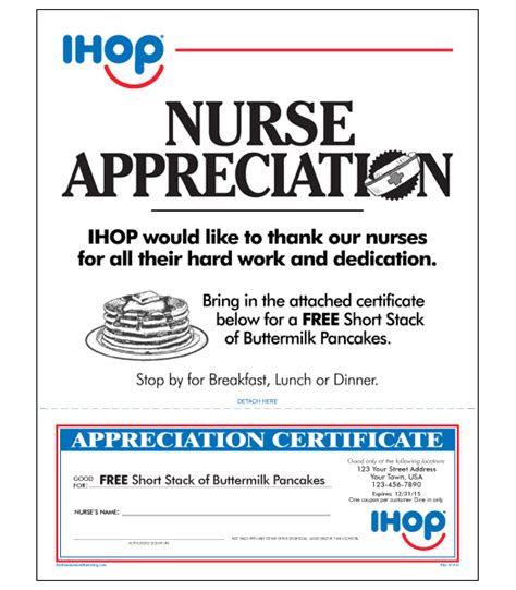 ihop local store marketing nurse appreciation letter