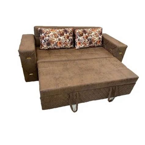 modern brown suede sofa cum bed for home size 6x6 ft at rs 22500 in