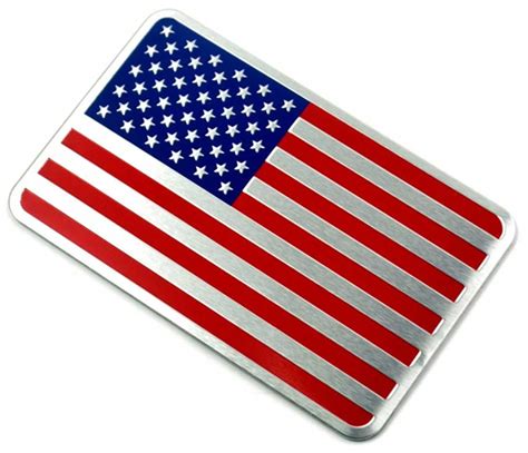 metal american flag car sticker emblem badge stars  stripes design  megastore