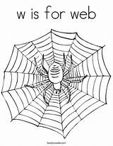 Coloring Web Spider Print Ll Twistynoodle sketch template