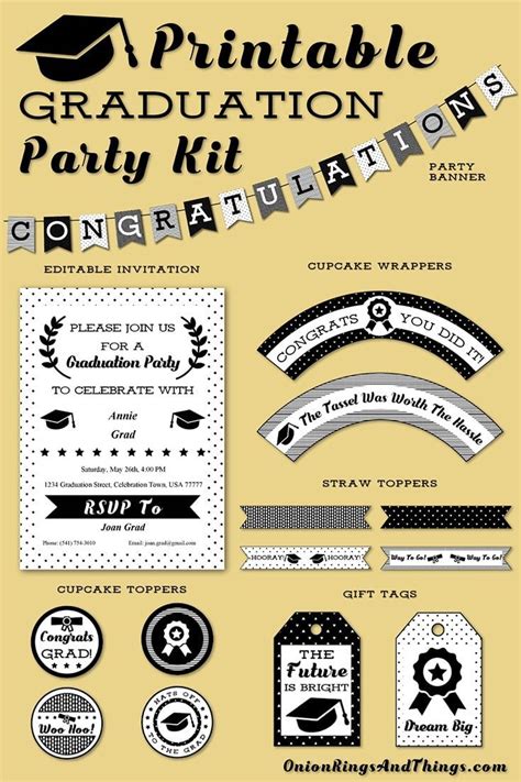 graduation party kit printables graduation party kit graduation