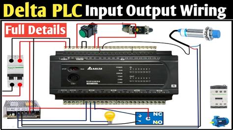 plc input output wiring plc wiring  source  sink modedelta plc