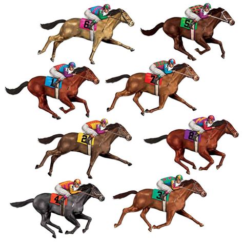 race night horse racing cutout decorations horse race night party