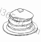 Pancake Pancakes Sketch Drawing Coloring Pages Flapjacks I365art Color Getdrawings Flapjack sketch template