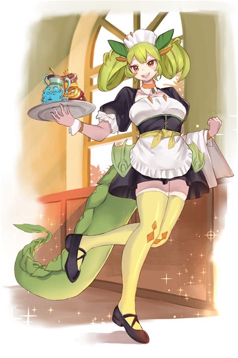 Parlor Dragonmaid And Pot Of Prosperity Yu Gi Oh Drawn By Dougaku
