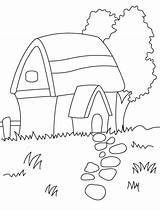 Hut Coloring Drawing Pages African Getdrawings Trending Days Last Disney sketch template