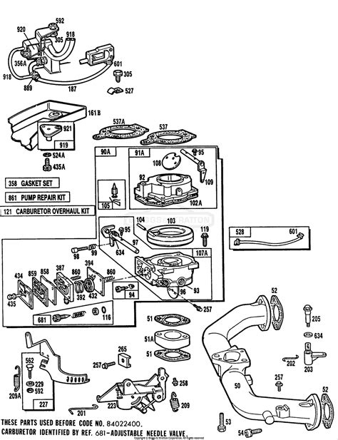 briggs  stratton    parts diagram  carburetor assemblymanifold