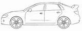 Subaru Impreza Wrx sketch template