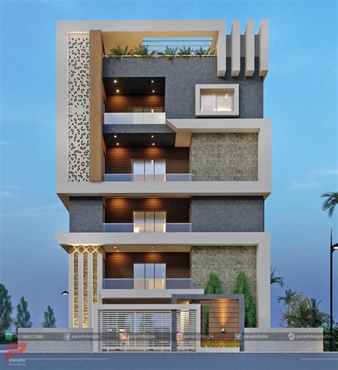 panash designs modern residential building elevation