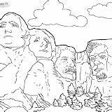 Rushmore Coloring Mount Pages Mt Post sketch template