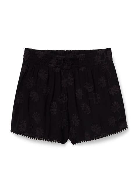 embroidery shorts costes fashion   mode zwart