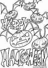 Halloween Coloring Printable Happy Pages Pumpkin Older Color Teens Print Kids Students Getcolorings Info sketch template