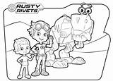 Rusty Coloring Rivets sketch template