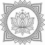 Lotus Henna sketch template