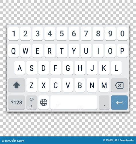 template  virtual keyboard  smartphone  qwerty layout