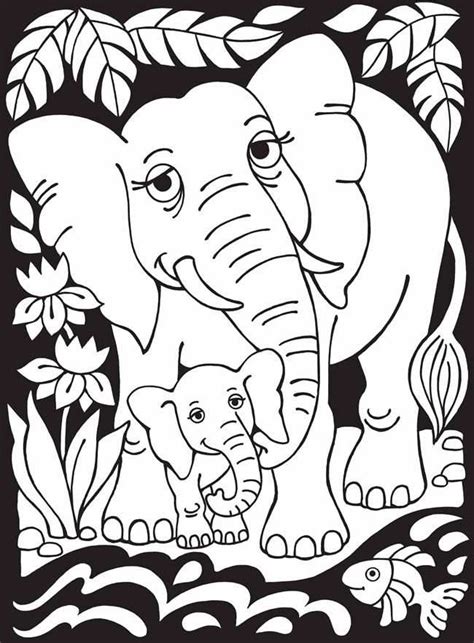 kleurplaat baby olifant