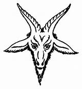 Goat Satanic Baphomet Pentagram Evil Skull Demonology Archetypes Satan Demons sketch template