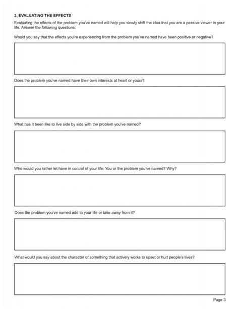narrative therapy deconstruction worksheet editable fillable