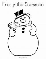 Snowman Coloring Frosty Pages Printable Print Easy Drawing Winter Silhouette Cartoon Color Getcolorings Twistynoodle Built California sketch template