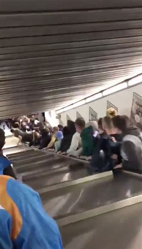 Horror In Rome As Escalator Speeds Up And Sends People Flying With One