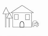 Coloring Pages Shapes Shape Printable House Kids Heart Templates Template sketch template