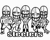Coloring Pages Football Steelers Nfl Printable Logo Patriots Pittsburgh Players Helmet Player Team Coloring4free Mascot Drawing Print Sheets Teams Book sketch template