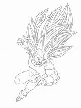 Vegeta Saiyan Super Lineart sketch template