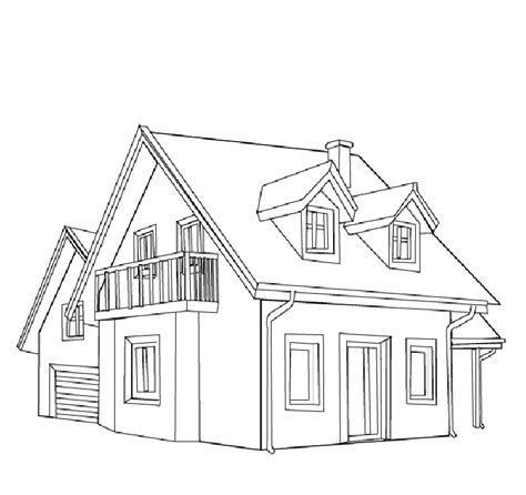 printable coloring pages house  lunawsome