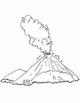 Volcano Coloring Nature Pages Kb sketch template