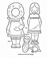 Paper Dolls Activity Cut Alaska Cutout Doll Printable Sheets Girl Eskimo Inuit Pages Coloring Colouring Dress Cutouts Sheet International Stand sketch template