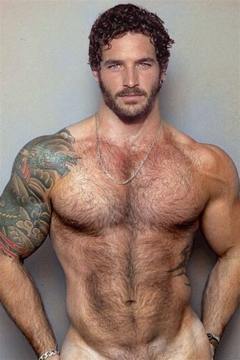 Hairy gay muscular men